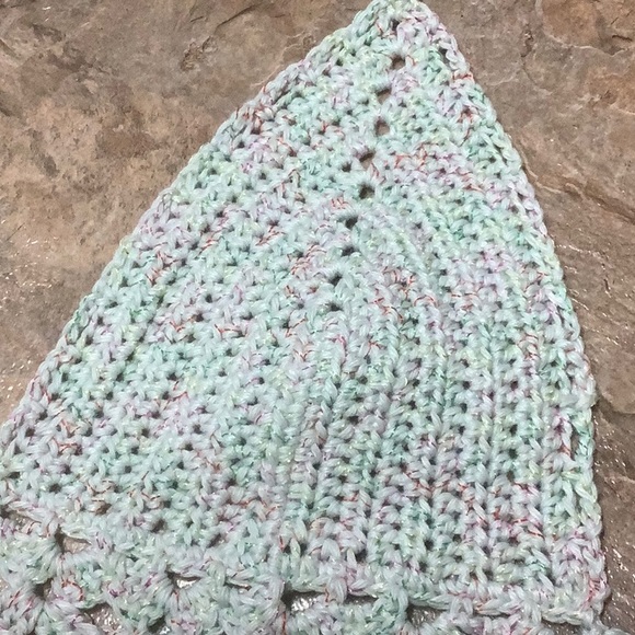Mint green boho crocheted festival top - Picture 2 of 7